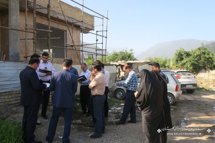 بازدید از پروژه های عمرانی شهرستان رامیان توسط کارگروه نظارت شورای فنی استان