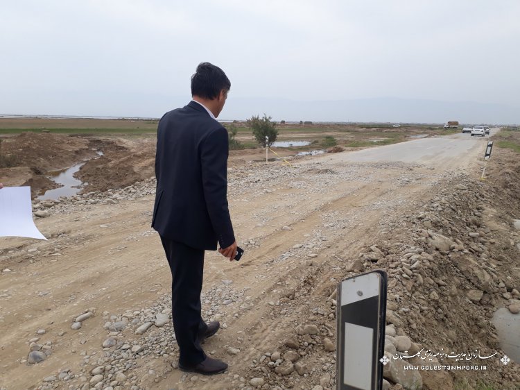 بازدید میدانی پروژه های آسیب دیده در سیلاب استان در حوزه راهداری و حمل و نقل جاده ای