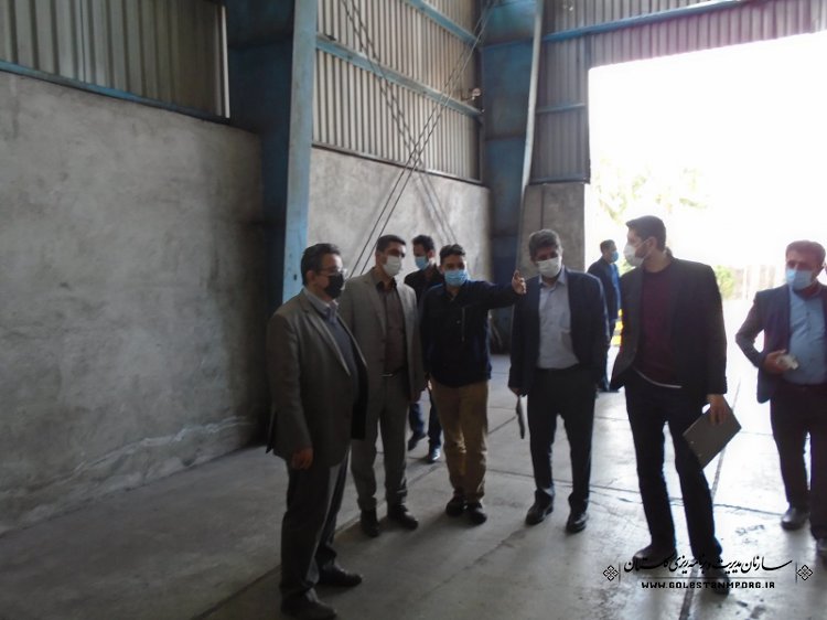 بازدید از کارخانه های تولیدی میلگرد و ساخت سوله و اسکلت های فولادی استان